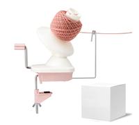 Funvalley Surperfect Yarn Ball Winder Wool Winder Yarn Winder for Crocheting, The Helper for Wool Collection Lovers,Needlecraft Hand Operated(Pink)