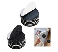 Funver 12 Pairs Heavy Duty Hook and Loop Dots, 40mm Round Self Adhesive Sticky Back Coins, Strong Double Sided Fastening Tape for Home Office School Organization and DIY Crafts (Black)