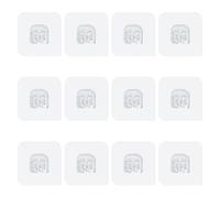 Funver 12 Pcs Shower Caddy Adhesive Hooks Replacement, Corner Shower Caddy Adhesive Sticker Hooks Transparent Sticky Hooks for Bathroom Kitchen Shower Caddy Corner Shelf (Single Hook) YW0132