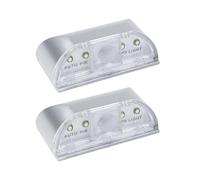 Funver 2 Pack Door Lock Lamp, Wireless PIR Motion Sensor Door Light with 4 Bright LEDs, Auto On/Off Infrared Detector, Battery Operated Key Light for Entryways Closets Cabinets & Night Safety