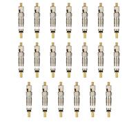 Funver 20 Pack Presta Valve Cores, High-Pressure Brass Bicycle Valve Replacement, Universal Valve Core Kit 5mm X 26mm Removable Core Presta for Road Bike Mountain Bike MTB Tire Tube Repair Accessories
