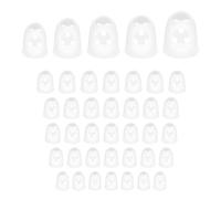 Funver 40 Pieces Silicone Guitar Finger Protectors, 5 Sizes Anti-Slip Finger Guards for Stringed Instruments Including Guitar Bass Ukulele Sewing and Sports Activities, Breathable Design