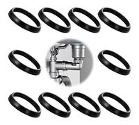 Funver 40MM Waste Pipe Seal Ring 10 Pcs, Premium Rubber Cone Washers | For Sink Drain Pipe Odour Trap & Siphon, Leak-Proof Plumbing Sealing Gasket for Kitchen & Bathroom Pipe Fittings (43/38 MM)