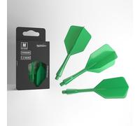 FunVision Aero Integrated Darts Flights and Shafts, Special Shape Design | Pack of 3, All in One Moulded Darts Flights & Shafts Set | Professional Dart Accessories, Highly Durable (Medium, Green)