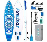 FunWater 10'6'' Inflatable Stand Up Paddle Board Ultra-light SUP - Adult Paddleboards with Adj Paddle, Hand Pump, Backpack, Leash, Waterproof bag