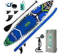 FunWater 11'6'' Inflatable Stand Up Paddle Board Ultra-Light SUP with Adj Paddle,Backpack,Pump,Phone Bag,Leash for Youth & Adult