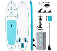 FunWater 320 cm Inflatable Stand Up Paddling Board SUP - Paddle, Backpack, 3 Fins, Pump, Leash - SUP Board for Beginners & Advanced Users