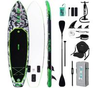 FunWater 330 cm Inflatable Stand Up Paddling Board - Complete Set with Paddle, Backpack, Mobile Phone Case, 3 Fins, Pump, Seat & Shoulder Strap - SUP Board for Beginners & Advanced Users