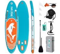 FunWater SUP Inflatable Stand Up Paddle Board 10'6" Ultra-Light with Inflatable Board,ISUP Accessories,Three Fins,Adjustable Paddle, Pump,Backpack, Leash,Waterproof Bag