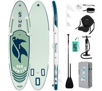 FunWater SUP Inflatable Stand Up Paddle Board 10'6" Ultra-Light with Inflatable Board,ISUP Accessories,Three Fins,Adjustable Paddle, Pump,Backpack, Leash,Waterproof Bag,Seat