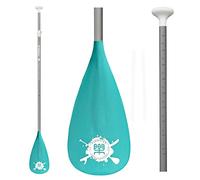 FunWater SUP Paddles - Adjustable Stand Up Paddle 3 Piece Floating Alloy Portable Paddle Board Paddles - Lightweight & Floating oars - Durable and Packable - Efficient Padding- White Green