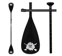 FunWater SUP Paddles - Adjustable Stand Up Paddle 4 Piece Floating Alloy Portable 2-in-1 Paddle Board Paddles - Lightweight & Floating oars - Durable and Packable - Efficient Padding-Black