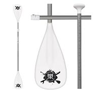 FunWater SUP Paddles - Adjustable Stand Up Paddle 4 Piece Floating Alloy Portable 2-in-1 Paddle Board Paddles - Lightweight & Floating oars - Durable and Packable - Efficient Padding-White