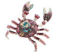Funwetrike 3D Metal Crab Puzzle Kit, DIY Mechanical Marine Model for Adults, Creative Desk Decoration (666PCS/Pink)