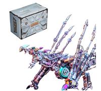 Funwetrike 3D Metal Puzzles for Adults, 3D Intelligential Dragon Puzzles Metal Assembled Animal Model Kits, DIY STEM Birthday (1390+PCS)