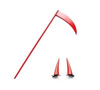 Funwetrike Chainsaw Man Power Blood Demon Scythe Weapon with Power Hair Clip Red Horns, Halloween Cosplay Props Accessories - 180cm