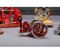 Funwetrike Metal Engine Model Kit, RETROL HM-01 7cc Hit and Miss Engine with Base Equipment Box+Fuel Tank+Oil Pipe+CDI Igniter+Spark Plug, Science Engine Kit Birthday Gift (KIT Version)