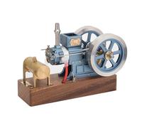 Funwetrike Metal Engine Model That Works, Miniature 6CC Fixed-type 4-stroke Hit and Miss Engine Kit, Gas Engine Internal Combustion Engine Model, Mechanical Engine Toys Gifts (RTR Version)