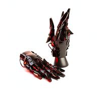 Funwetrike Punk Hand Armor with Light, Sci-Fi Mechanical Hand Armor Gloves Cosplay Props Techwear for Men Women, Halloween Cosplay Costume Accessory