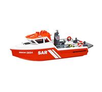 Funwetrike RC Tugboat for Pools and Lakes, 1/32 Scale 2.4G 8KM/H Remote Control Rescue Boat with Powerful Motors and Long-lasting Battery, Great Gift for Adults- RTR Version
