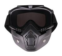 Funwetrike Tactical Helmet Mask - Full Face Protective Tactical Helmet With Foldable Ear Protection Mask And Goggles for Halloween CS Game Costume - Black