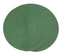 FunWheat Round Braided Placemats Set of 6 Table Mats for Dining Tables Woven Washable Non-Slip Place mats 15 inch (Olive, 6pcs)