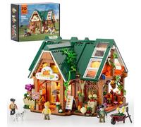 Funwhole Farm Store Lighting Building Bricks Set - Farm Shop LED Light Construction Building Model Set 1523 Pcs for Adults and Teen