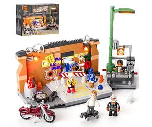 FUNWHOLE Underground-Dance-Battle Building Set with Light,City Street Fusion Modular Blocks, 429 Pcs, Toy Gift for Adults & Teens & Street Culture Enthusiasts, F9069