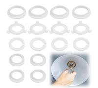 FunWorth 16 Pcs Plastic Lamp Shade Reducer Ring, E27 to E14 Lamp Shade Adapter Kit, 3-Prong Claw Converter, E14 and E27 Screw Shade Rings Converter, Socket Replacement Ring for Pendant Lamp Bulb