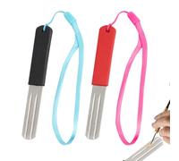 FunWorth 2Pcs Grade Dart Sharpener Tool, Professional V-Groove Repointing System Compact, Slim Design for Steel Tip Darts, Rapid Compact Sharpening Stone Reduces Bounce-Outs, (Strap color random)