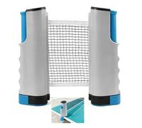 FunWorth Portable Table Tennis Net Set, Retractable Ping Pong Net for Any Table, Adjustable Clip-On Net for Ping Pong Table, Office Desk, Home Kitchen or Dining Table (Grey)