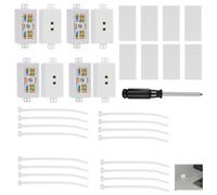 FunWorth RJ45 Coupler Cat6, 8 Pack Inline Ethernet Junction Box, Network Cable Extender for LAN, PoE & Powerline Adapters, UTP/STP Compatible, Includes Screwdriver