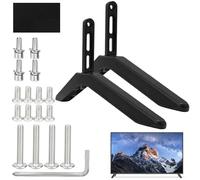 FunWorth Universal TV Base Pedestal Feet - Replacement Table Top Stand Legs with Screws for Most 32-65” LCD, LED, and Plasma TVs, Anti-Slip Pads, and Easy Installation for Home and Office Use