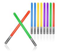 FunX Inflatable Lightsabers Set of 10 - Laser Sword Accessory for Costumes, Theme Parties and Children's Birthdays - 90 cm