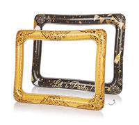 FunX Inflatable Photo Frame - Photo Box Prop with Gold and Black Side for Birthday, Wedding and Parties - 80 x 60 cm