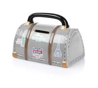 FunX Money Box Travel Bag - Piggy Bank as Packaging for Money Gifts for Holidays, Travel or as Decoration - Holiday Fund 14 x 8 x 10 cm