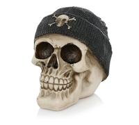 FunX Skull Piggy Bank - Funny Skull Money Box with Fisherman's Hat - 15 x 12 x 10 cm