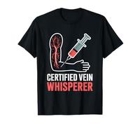 Funy Certified Vein Whisperer Phlebotomy Phlebotomist T-Shirt