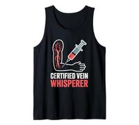 Funy Certified Vein Whisperer Phlebotomy Phlebotomist Tank Top