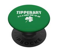 Funy Irish green Tipperary long way fun county song shamrock PopSockets Adhesive PopGrip