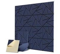 funyee 16Pcs Acoustic Panel with Self-Adhesive,12X12X0.4in Sound Proof Panel,Sound Panel High Density for Home Studio Office,2