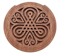 funyee Guitar Wooden Soundhole Sound Hole Cover Block Feedback Buffer Mahogany Wood for EQ Acoustic Folk Guitars 7#