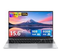 FUNYET 15.6-inch N4000 Netbook, 8GB RAM DDR4 512GB SSD Laptop, 180° Opening and Closing Angle computer, IPS FHD 1920 * 1080 Laptop, 5000mAh, WIFI 5, TF Card Slot, USB3.0, Win11pro notebook