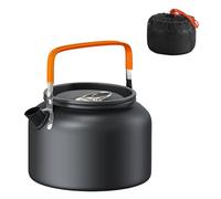 FUNYKICH 1.8L Camping Kettle with Carry Bag, Portable Stovetop Tea Kettle Fast Heating Boiling Hot Water for Open Fire, Lightweight Coffee Pot with Anti-Scald Handle for Outdoor Hiking Picnic Travel