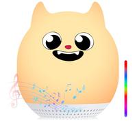 FUNYKICH Baby White Noise Machine with 7 Colours Night Light & 24 Soothing Sounds, Portable Sound Machine with Wireless Speaker, Sleep Timer & Memory Function, Rechargeable Soft Silicone Lamp