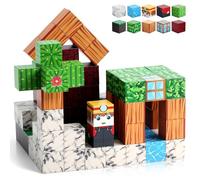 FUNYKICH Magnetic Blocks for Kids, 100PCS Magnetic Building Cube Game, Constructions Toys for Boys & Girls Age 3-10, STEM Montessori Stacking Toy, Sensory Tiles Building Birthday Toys for Toddlers