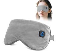 FUNYKICH Rechargeable Heated Eye Mask, Washable Cordless Eye Mask with 3 Heat Levels, Warm Eye Compress with Adjustable Strap, Ideal Gifts for Women & Men, Sleep, Travel