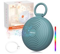 FUNYKICH White Noise Machine Baby with 24 Soothing Sounds, 7 Night Light, Portable Sound Machine for Baby Adult, 2 Recording Function, 50+ Hours Endurance, Wireless Speaker & Sleep Timer, Blue