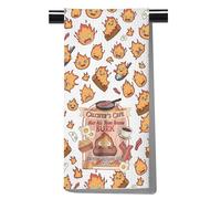 FUNYSO Anime Inspired Towel Calcifer Anime Lover Gift Housewarming Gift Calcifer's Cafe May All Your Bacon Burn Kitchen Towel (CALCIFER'S CAFE Towel uk)