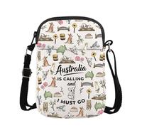 FUNYSO Australia Lover Gift Australia Is Calling And I Must Go Crossbody Bag Australia Landmark Theme Gift Travel Lover Gift (Australia cb UK)